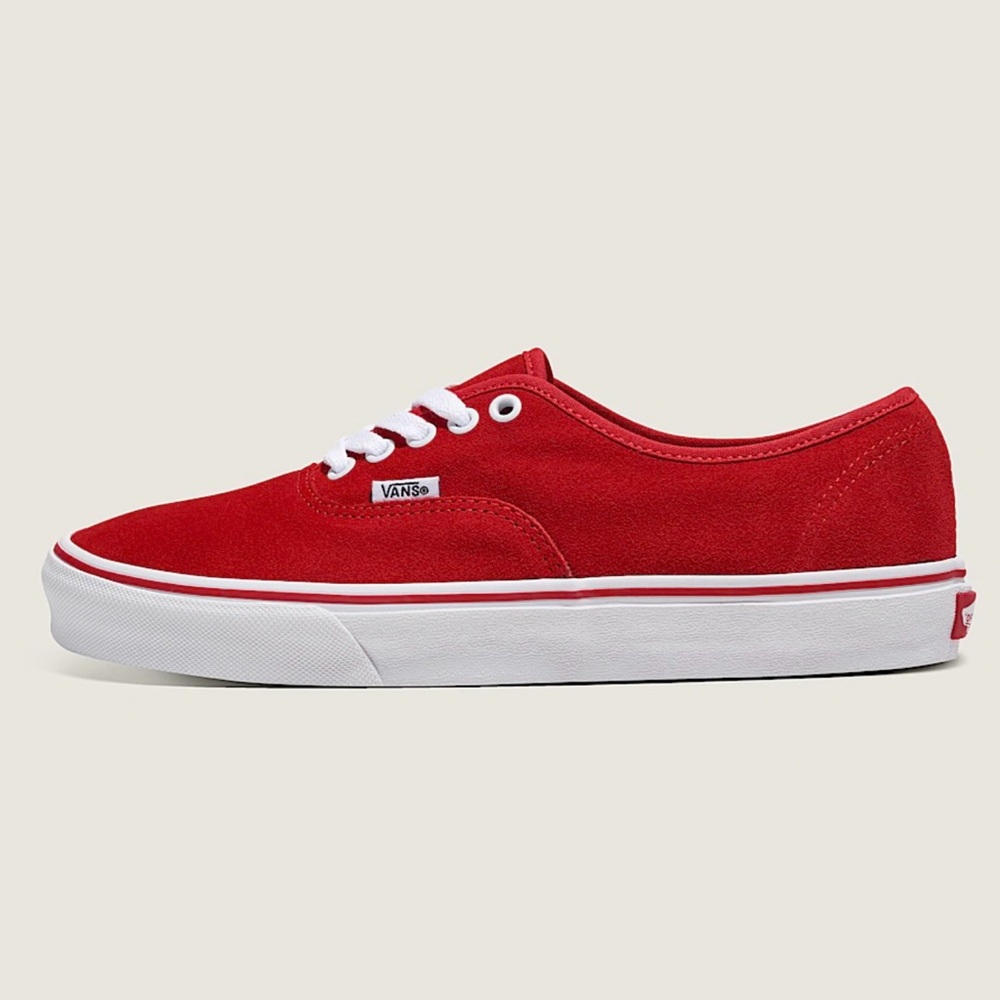 Vans Custom Authentic Suede Red